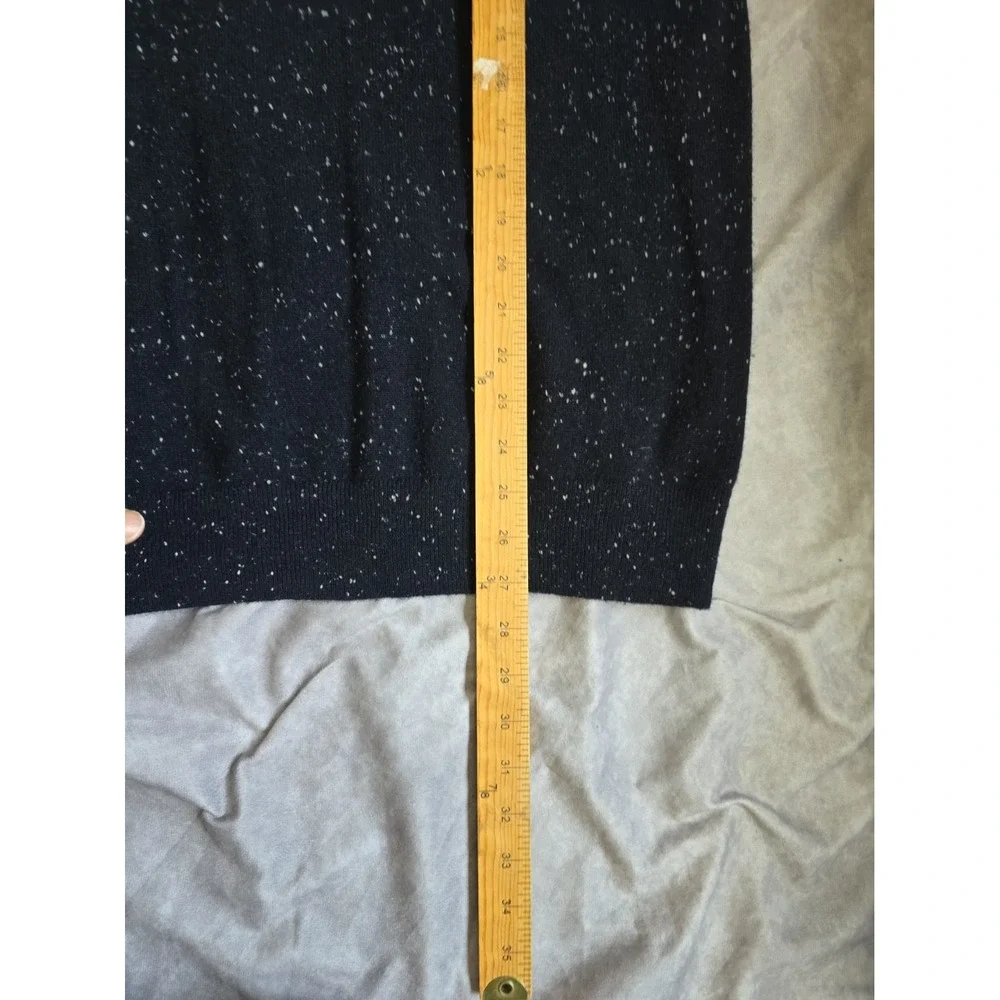 EVERLANE The Cashmere Crew Sweater DARK NAVY DONEGAL size L